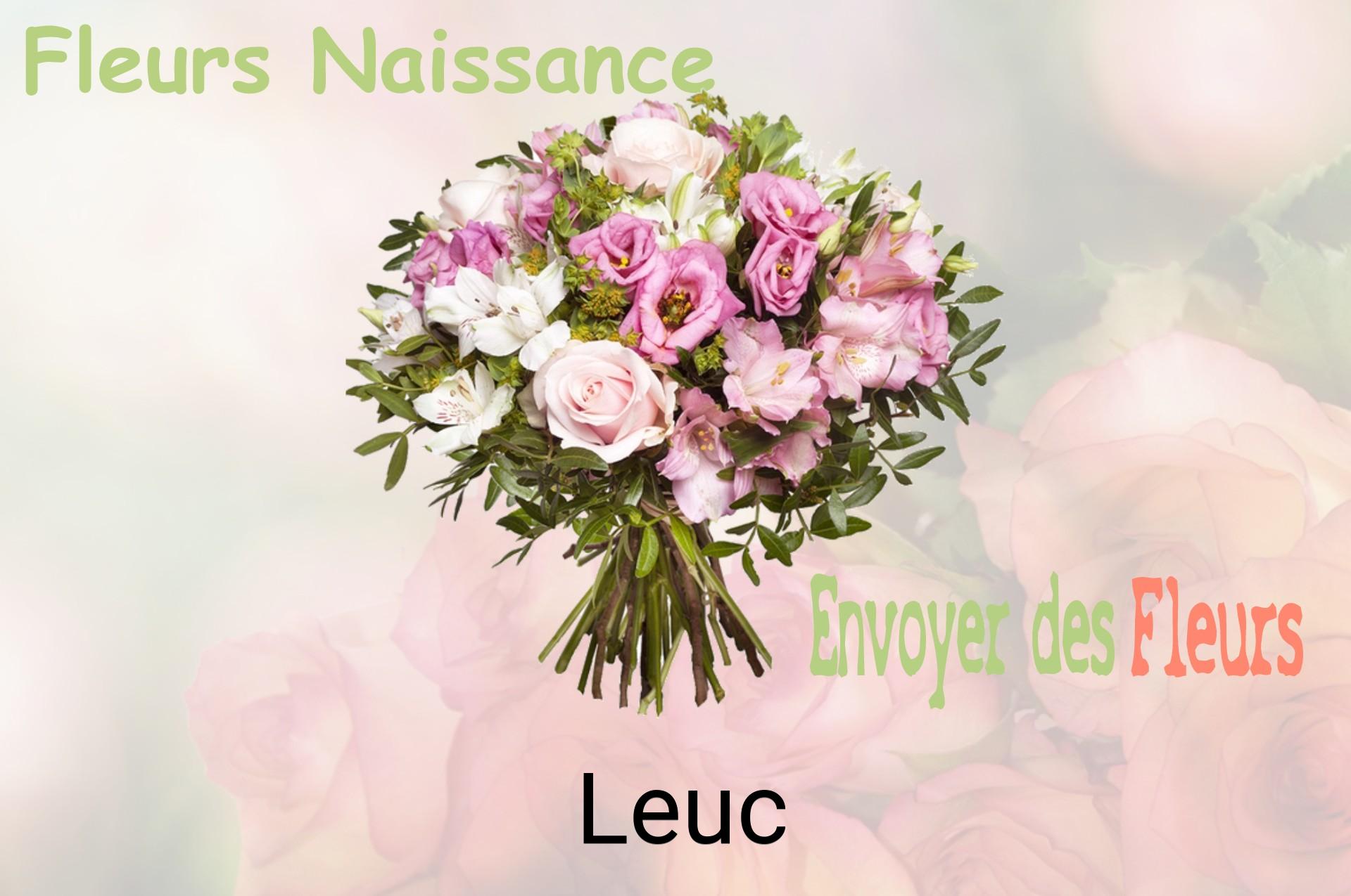 Bouquet de fleurs de naissance livré à Leuc